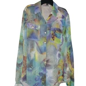 Mnk Colorful Blouse Size Medium
